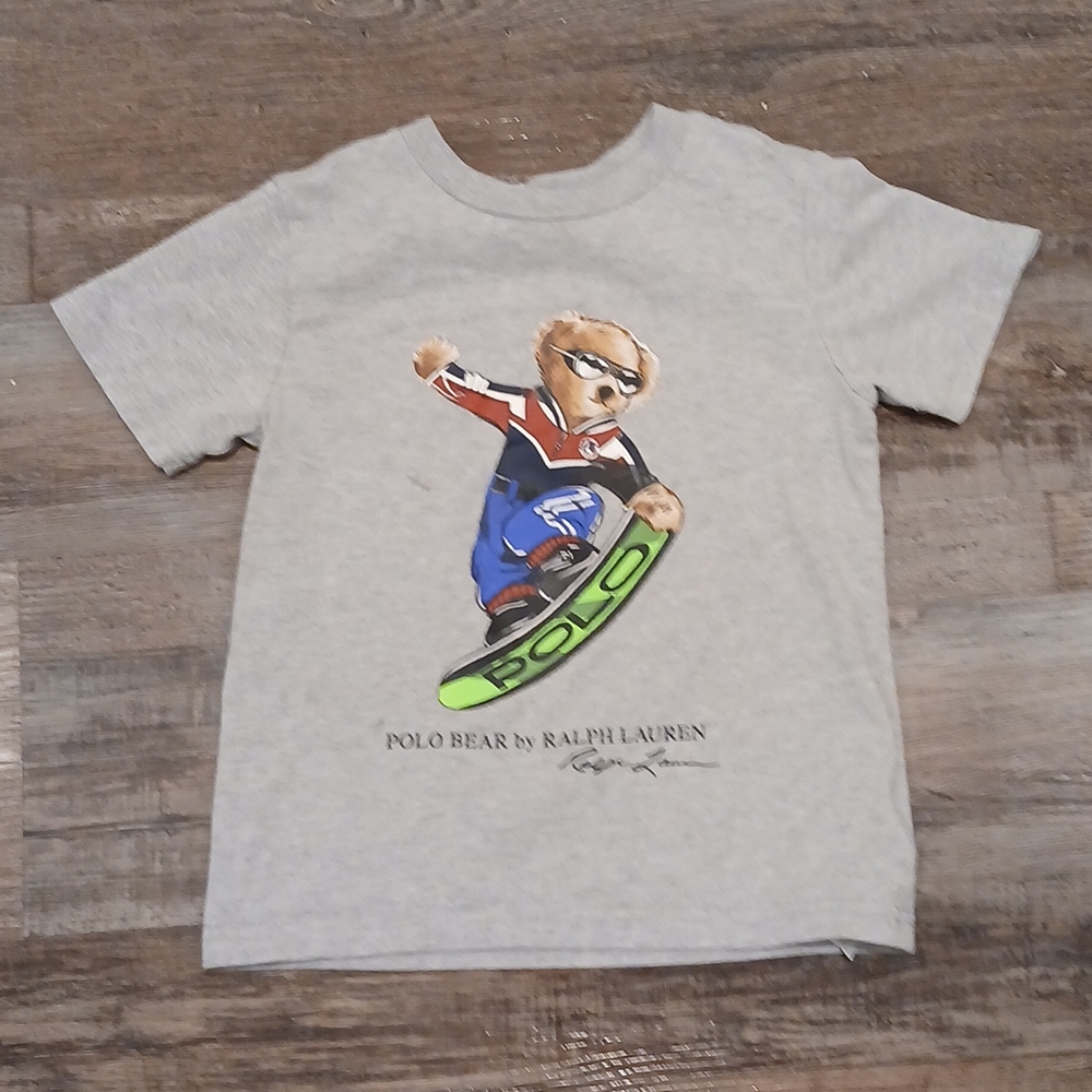 Polo by Ralph Lauren Kids Gray Polo Bear Tee
